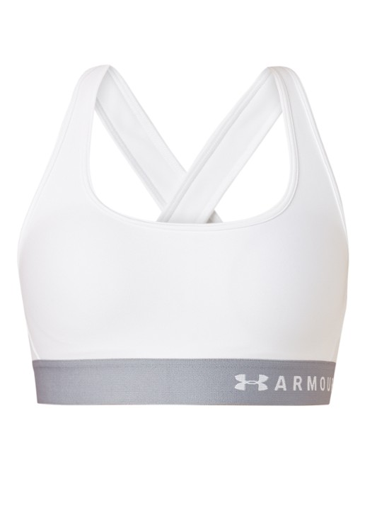 Under Armour Armour Crossback sport bh met medium support - voorkant 2 wit