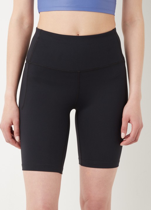 Under Armour Meridian high waist korte trainingslegging met steekzakken - detail zwart