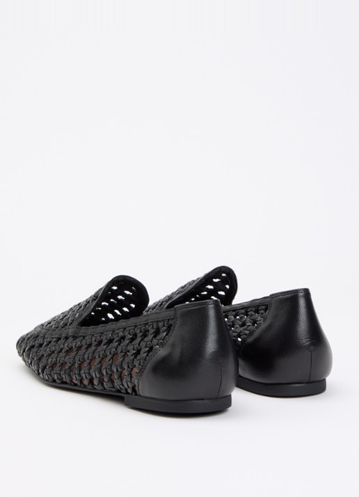 Unisa Baix loafer van leer - achterkant 6 zwart