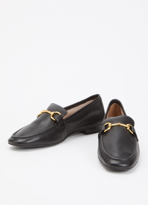 Unisa Belgi loafer van leer - detail 4 zwart