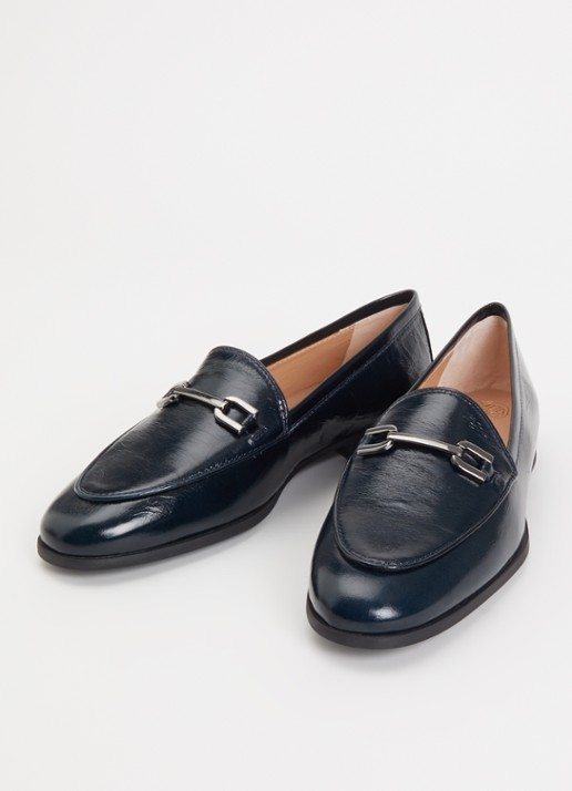 Unisa Dalcy loafer van leer met lakfinish - detail 3 zwart