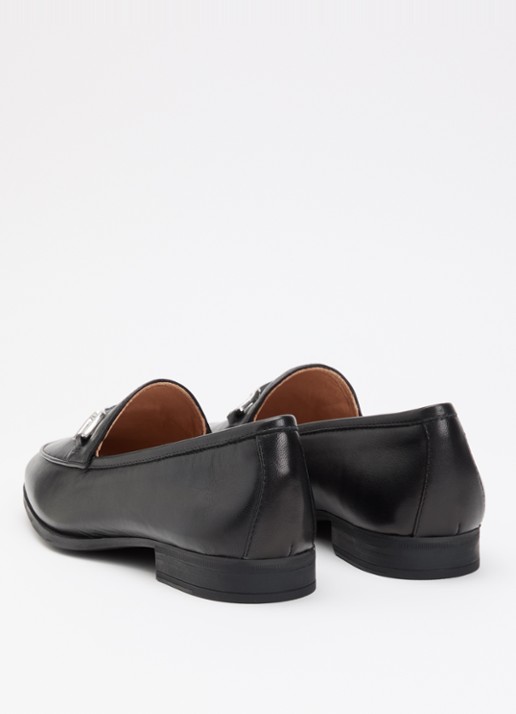 Unisa Dalcy loafer van leer - achterkant 5 zwart