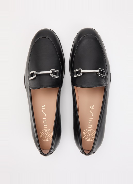 Unisa Dalcy loafer van leer - detail 2 zwart
