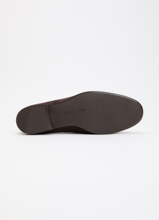 Unisa Dalcy loafer van suède - detail 4 donkerbruin