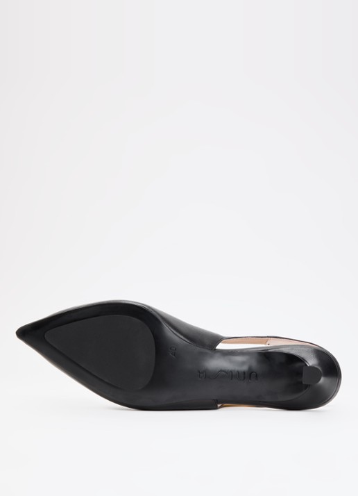Unisa Ibon slingback van leer - detail 4 zwart