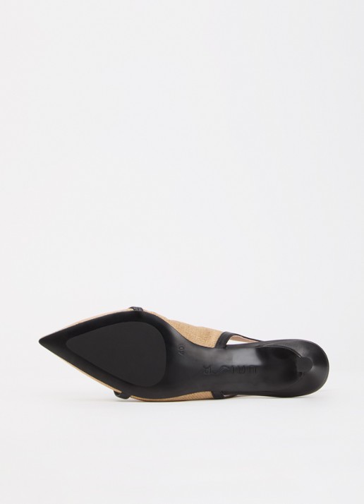 Unisa Ileso slingback met details van leer - detail 6 beige