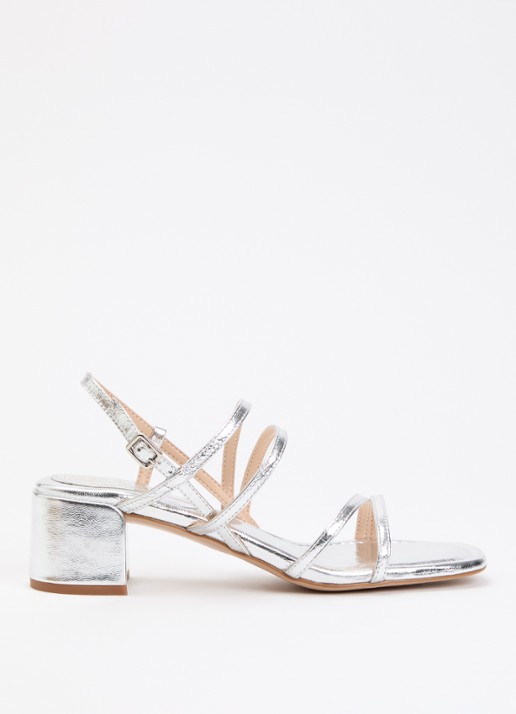 Unisa Kalma sandalette van leer met metallic finish