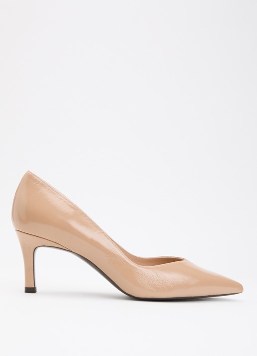 Unisa Landas pump van leer met lakfinish