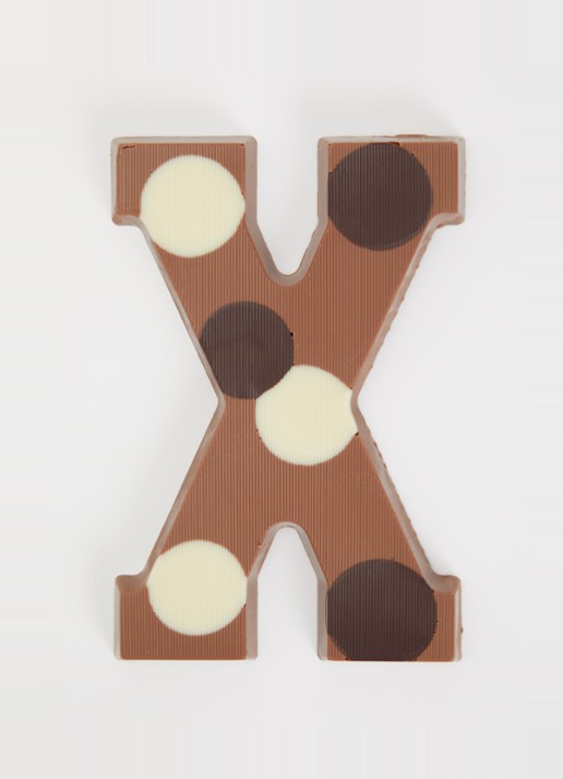 Urban Cacao Melk chocoladeletter gevlekt 200 gram - voorkant 2 x