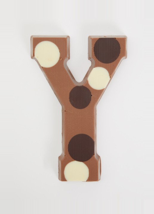 Urban Cacao Melk chocoladeletter gevlekt 200 gram - voorkant 2 y