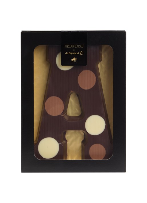Urban Cacao Pure chocoladeletter gevlekt 200 gram