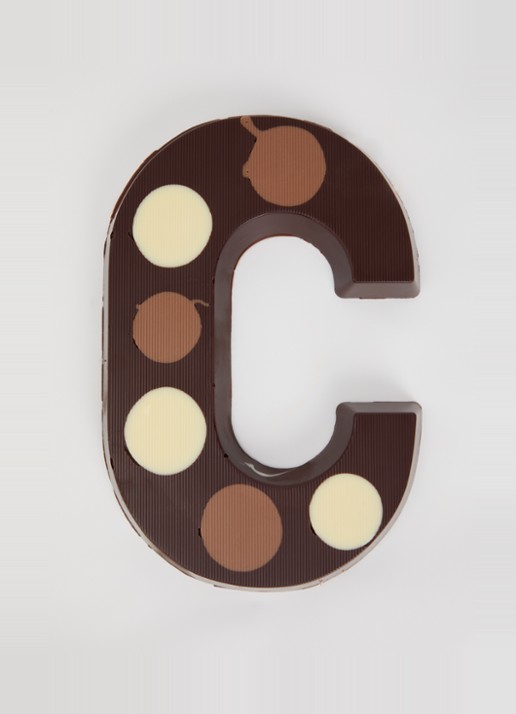 Urban Cacao Pure chocoladeletter gevlekt 200 gram - voorkant 2 c