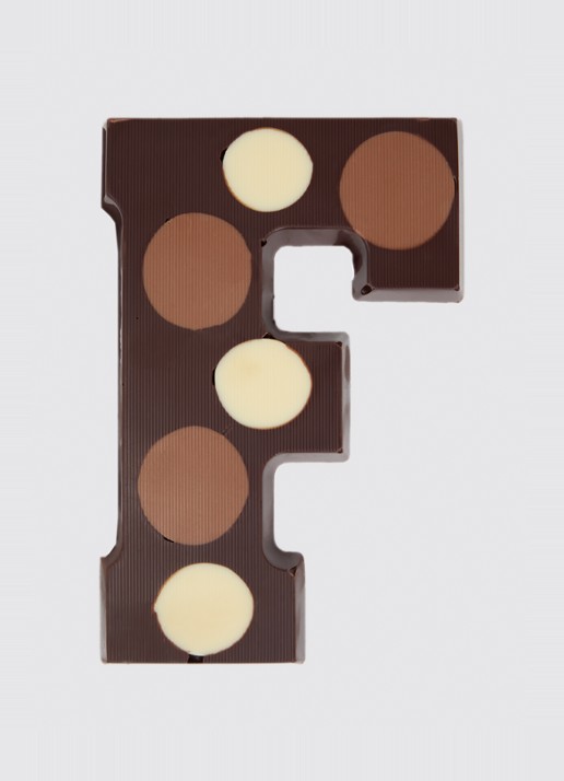 Urban Cacao Pure chocoladeletter gevlekt 200 gram - voorkant 2 f