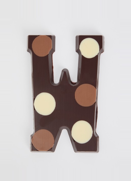 Urban Cacao Pure chocoladeletter gevlekt 200 gram - voorkant 2 w