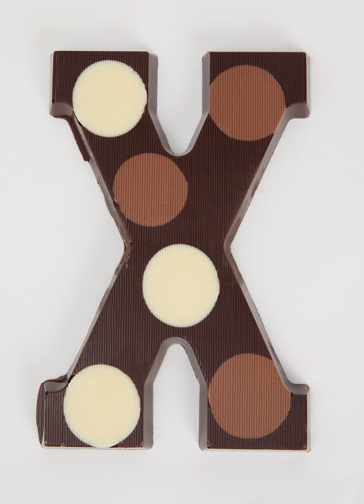 Urban Cacao Pure chocoladeletter gevlekt 200 gram - voorkant 2 x