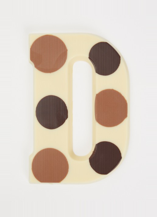 Urban Cacao Witte chocoladeletter gevlekt 200 gram - voorkant 2 d