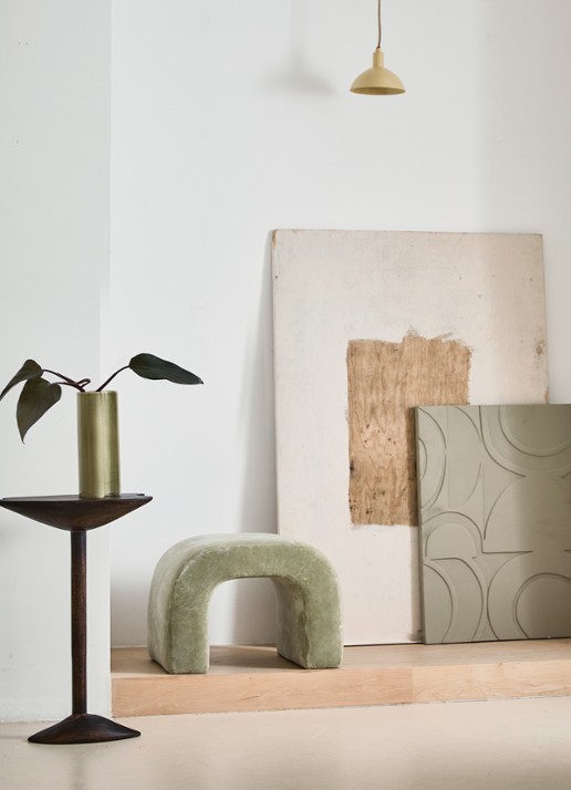 Urban Nature Culture Arch kruk 50 x 35 cm - voorkant 2 spray green
