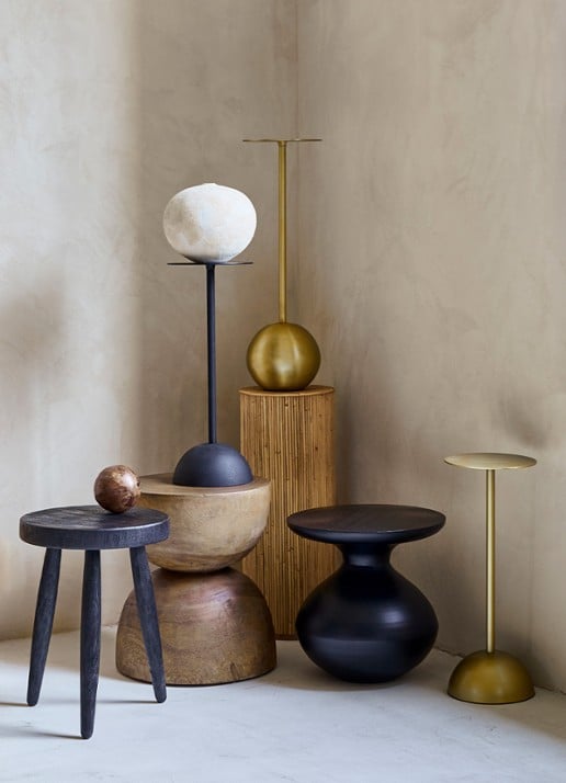 Urban Nature Culture Bijzettafel S 54 x 21 cm  - voorkant 4 goud