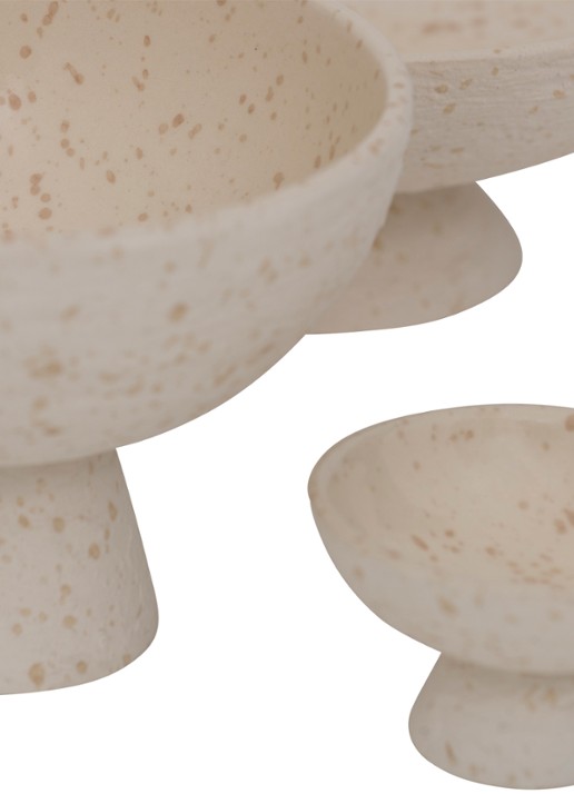 Urban Nature Culture Bolle schaal 14,5 cm - achterkant gebroken wit