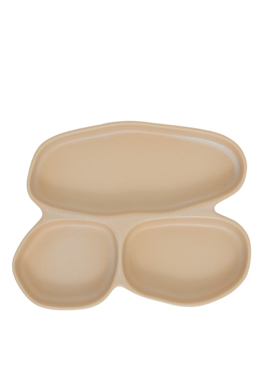 Urban Nature Culture Bryn serveerschaal 27 cm - voorkant 3 beige
