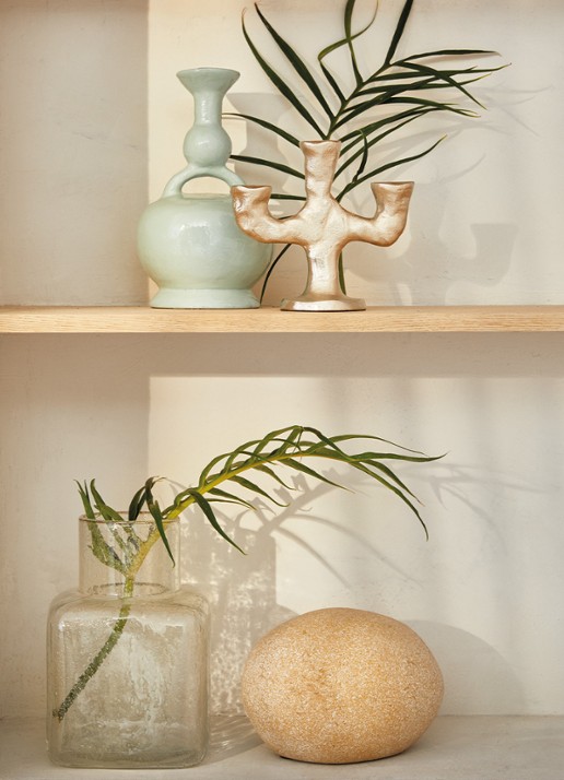 Urban Nature Culture D'argento kandelaar 18 cm - voorkant 2 zilver