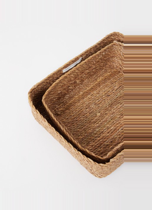 Urban Nature Culture Dorno mand set van 2 - voorkant 2 bruin