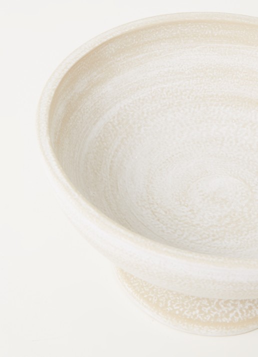Urban Nature Culture Earthly schaal op voet 25,5 cm - detail 3 gebroken wit