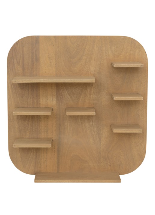 Urban Nature Culture Isao wandplank van mango hout 50 x 50 cm - detail lichtbruin