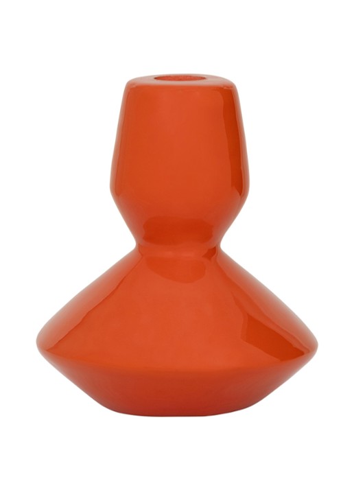 Urban Nature Culture Logan kandelaar 14 cm - voorkant oranje