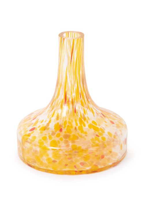 Urban Nature Culture Maljakko vaas van glas 21 cm - voorkant abrikoos