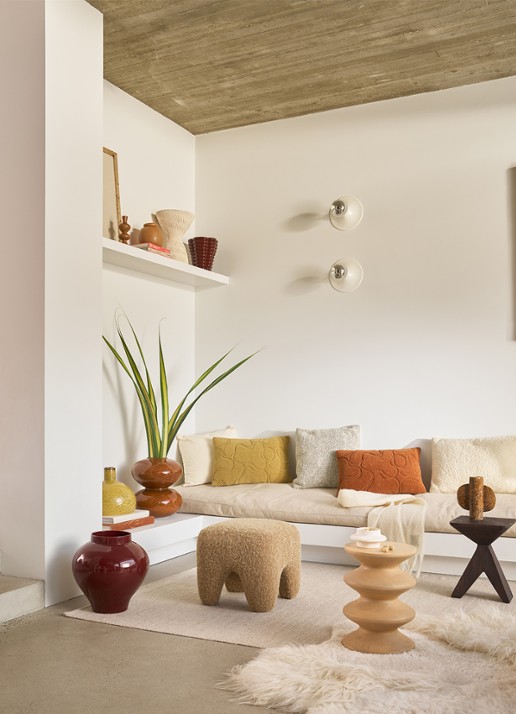 Urban Nature Culture Nanami sierkussen 40 x 60 cm - voorkant 2 beige