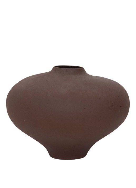 Urban Nature Culture Nomsa vaas 28 cm - achterkant antraciet