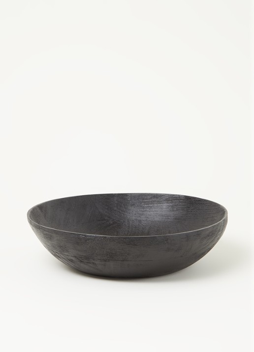 Urban Nature Culture Smoked Wood saladeschaal 27 cm - voorkant 2 zwart