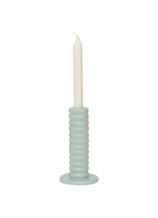 Urban Nature Culture Tebongo kandelaar 19 cm - achterkant lichtgroen