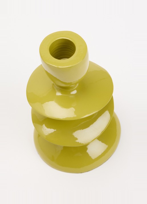 Urban Nature Culture Tove kandelaar 14 cm - voorkant 3 geel