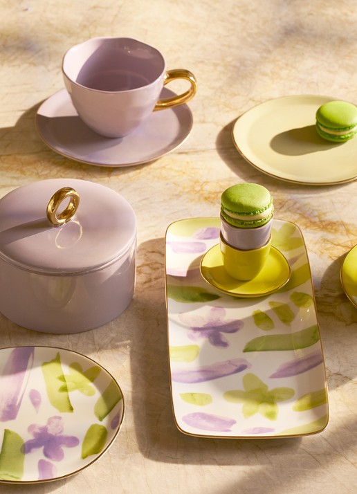 Urban Nature Culture Urban Nature Culture Good Morning cake plate Kusha - voorkant 3 lichtgeel