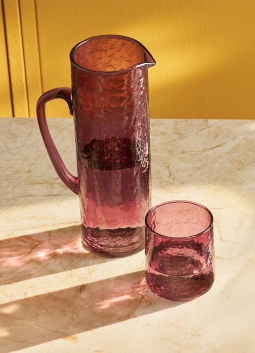 Urban Nature Culture Urban Nature Culture tumbler hammered transparent - voorkant 2 bordeauxrood
