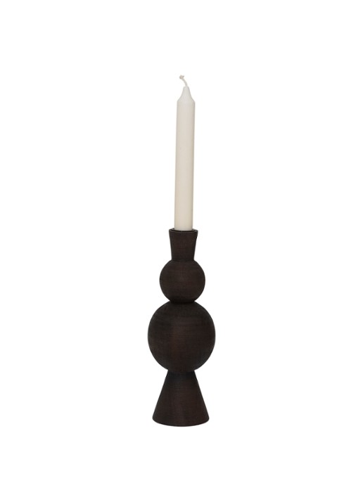 Urban Nature Culture Zen kandelaar 25 cm - achterkant 5 donkerbruin