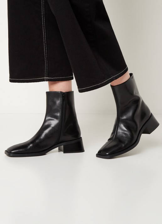 Vagabond Shoemakers Blanca enkellaarsje van leer - voorkant 2 zwart