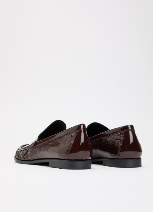 Vagabond Shoemakers Brandi loafers van leer met lakfinish - achterkant 5 bruin