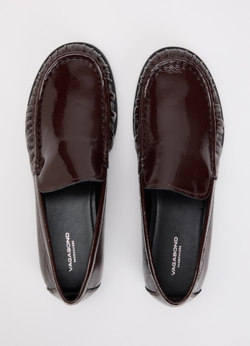 Vagabond Shoemakers Brandi loafers van leer met lakfinish - detail 3 bruin