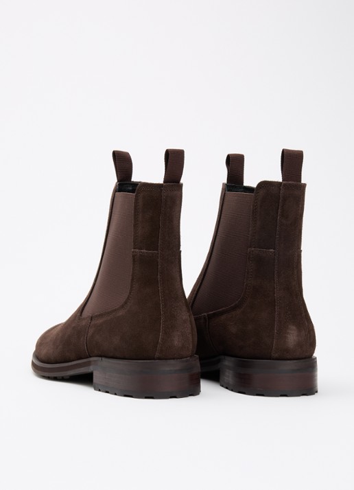 Vagabond Shoemakers Brian chelsea boot van suède - achterkant 3 donkerbruin