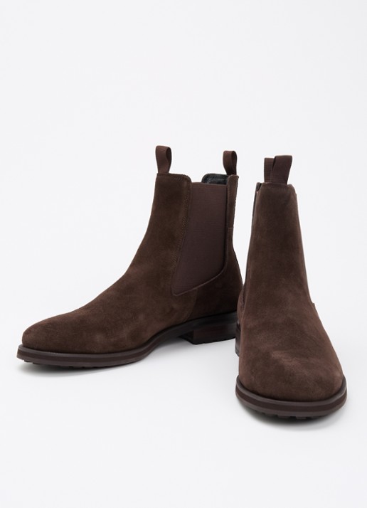 Vagabond Shoemakers Brian chelsea boot van suède - detail 4 donkerbruin