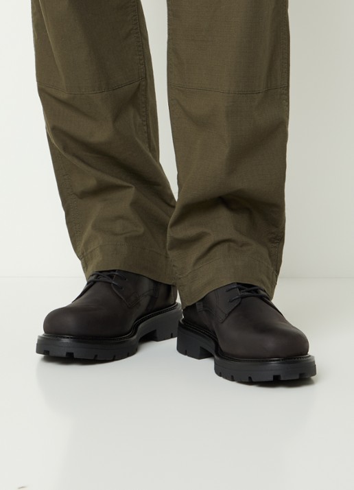 Vagabond Shoemakers Cameron veterboot van leer - voorkant 5 donkerbruin