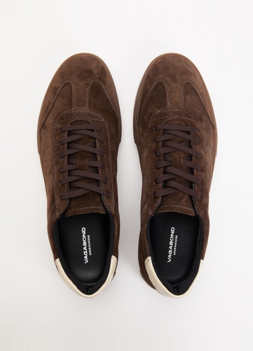 Vagabond Shoemakers Cody sneaker van suède - detail 5 donkerbruin