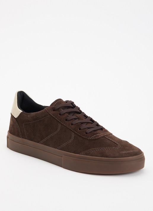 Vagabond Shoemakers Cody sneaker van suède - voorkant 2 donkerbruin