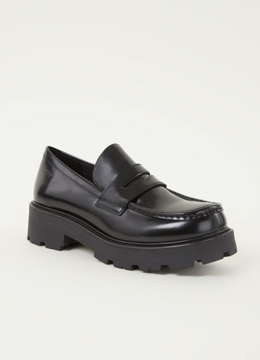 Vagabond Shoemakers Cosmo 2.0 loafer van leer - voorkant zwart