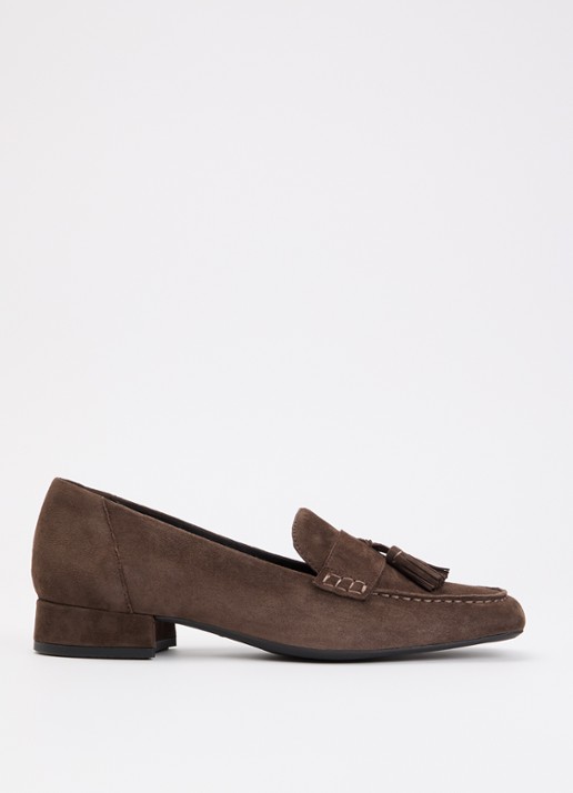 Vagabond Shoemakers Debbi loafer van suède met franjes