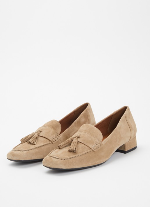 Vagabond Shoemakers Debbi loafer van suède - detail 4 beige