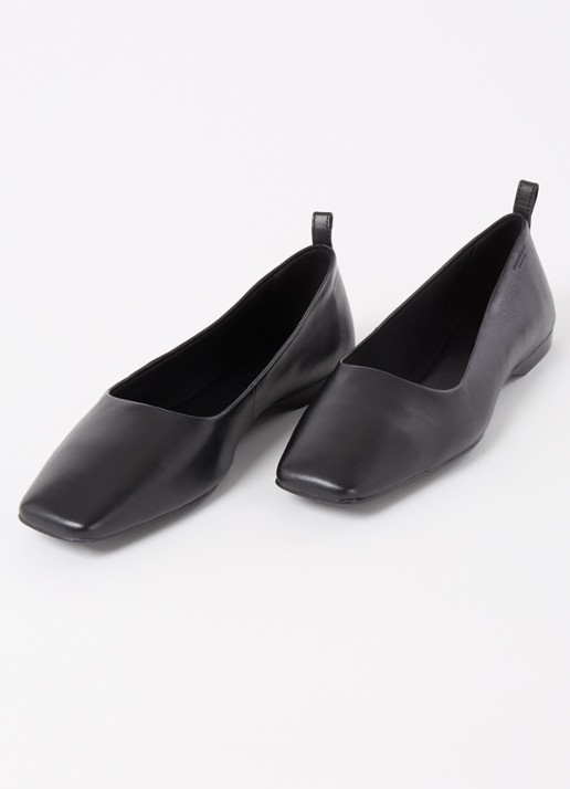 Vagabond Shoemakers Delia ballerina van leer - detail zwart